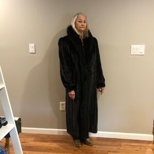 Elegant Black Fur Coat